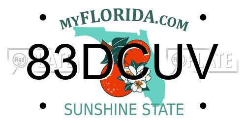 83DCUV Florida License Plate