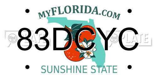 83DCYC Florida License Plate