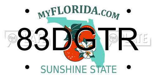 83DGTR Florida License Plate