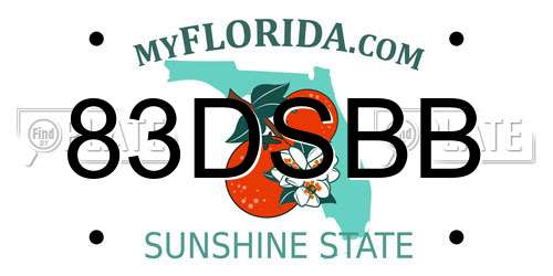 83DSBB Florida License Plate