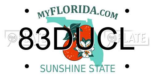 83DUCL Florida License Plate