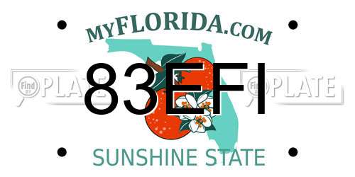 83EFI Florida License Plate