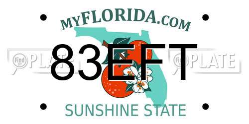 83EFT Florida License Plate