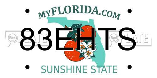 83EHTS Florida License Plate