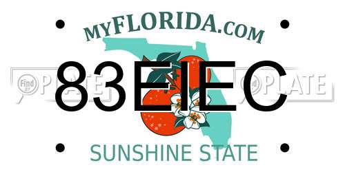 83EIEC Florida License Plate