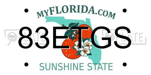 83ETGS Florida License Plate