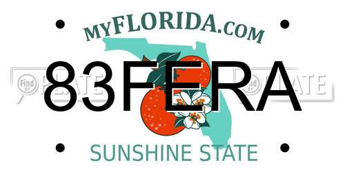 83FERA Florida License Plate