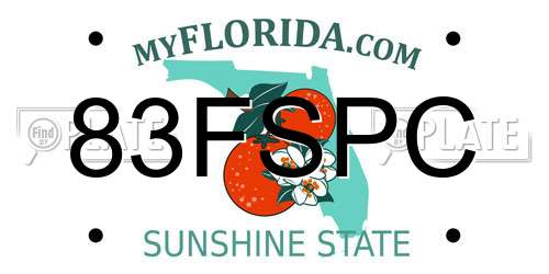 83FSPC Florida License Plate