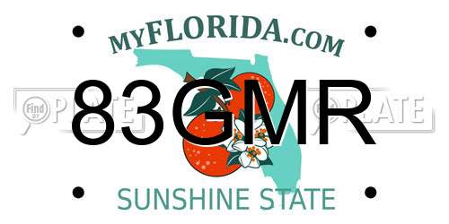 83GMR Florida License Plate