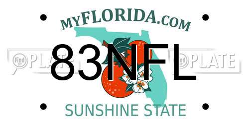 83NFL Florida License Plate