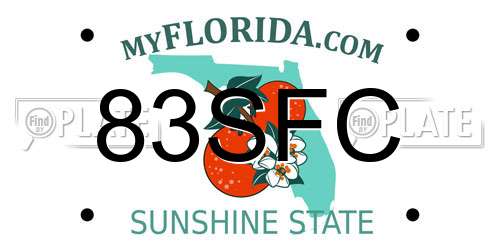 83SFC Florida License Plate