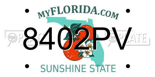 8402PV Florida License Plate