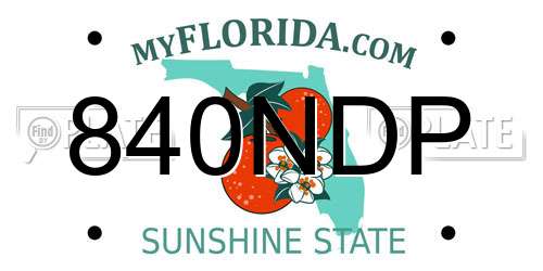 840NDP Florida License Plate