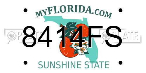 8414FS Florida License Plate