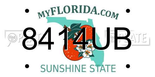 8414UB Florida License Plate