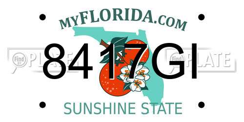 8417GI Florida License Plate