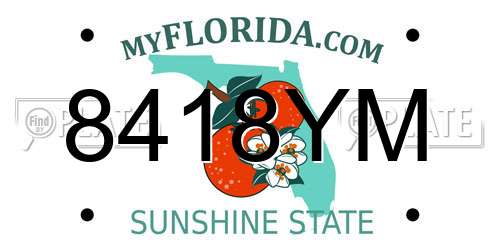 8418YM Florida License Plate