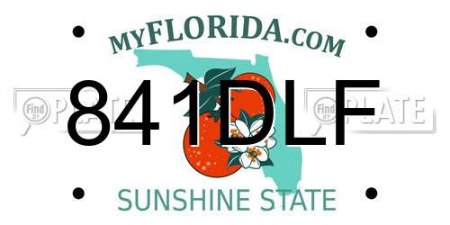 841DLF Florida License Plate