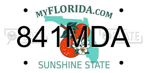 841MDA Florida License Plate