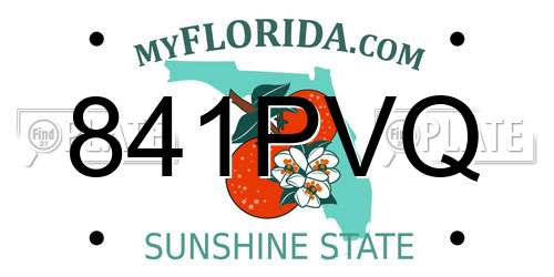 841PVQ Florida License Plate