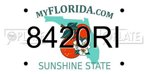8420RI Florida License Plate
