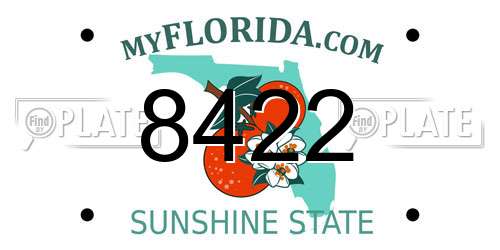 8422 Florida License Plate