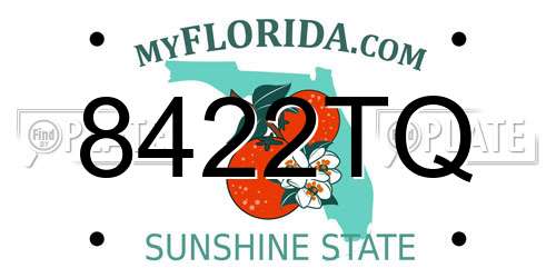 8422TQ Florida License Plate