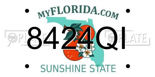 8424QI Florida License Plate