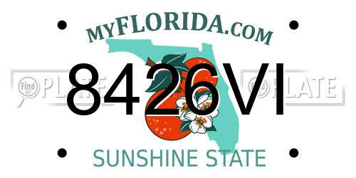 8426VI Florida License Plate