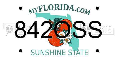842OSS Florida License Plate
