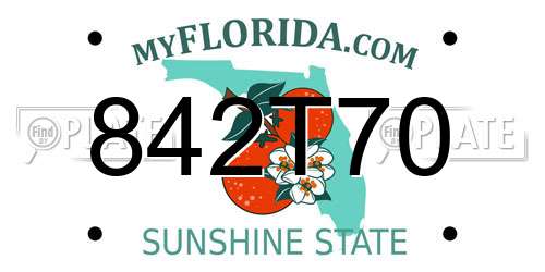 842T70 Florida License Plate
