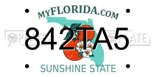 842TA5 Florida License Plate