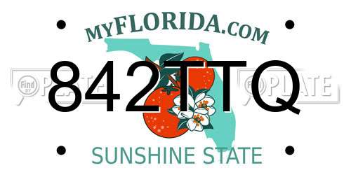 842TTQ Florida License Plate
