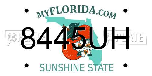 8445UH Florida License Plate