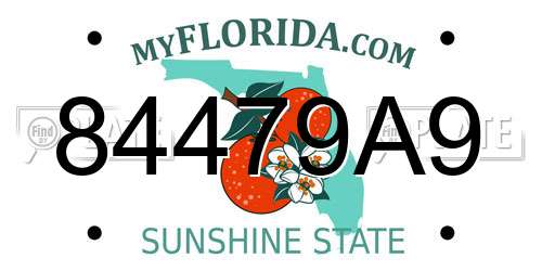 84479A9 Florida License Plate