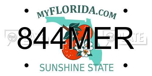 844MER Florida License Plate