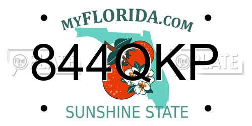 844QKP Florida License Plate