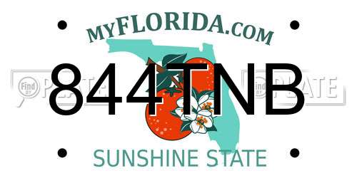 844TNB Florida License Plate