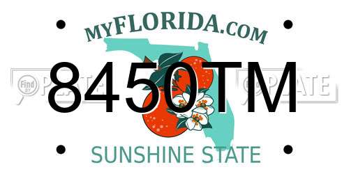 8450TM Florida License Plate
