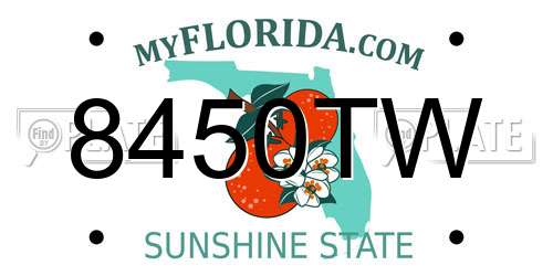 8450TW Florida License Plate