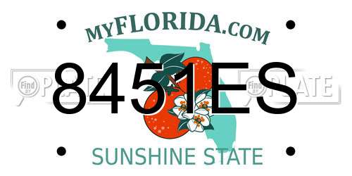 8451ES Florida License Plate