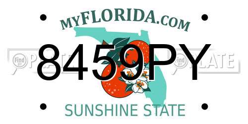 8459PY Florida License Plate