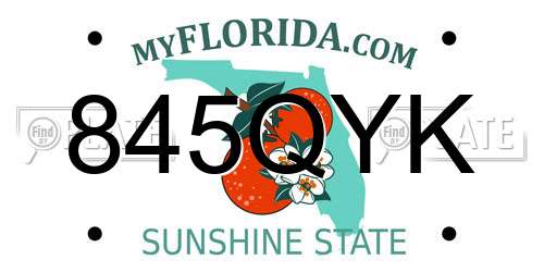 845QYK Florida License Plate