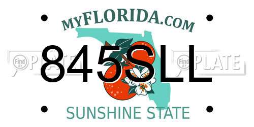 845SLL Florida License Plate