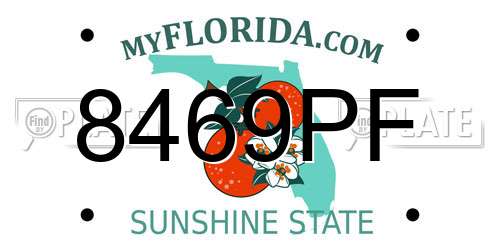 8469PF Florida License Plate