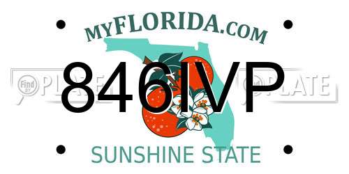 846IVP Florida License Plate
