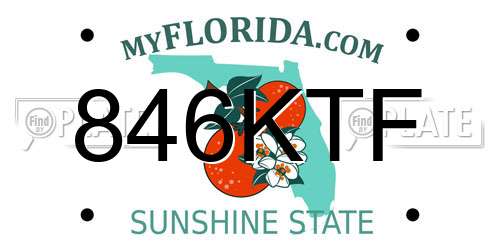 846KTF Florida License Plate