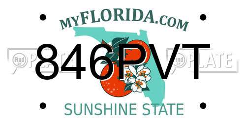 846PVT Florida License Plate