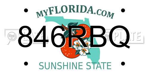 846RBQ Florida License Plate