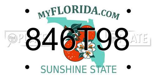 846T98 Florida License Plate